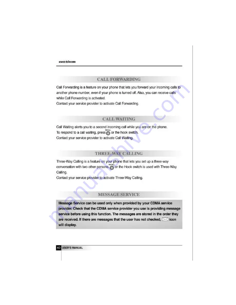 Axess Telecom ACW-1xP1900 User Manual Download Page 40