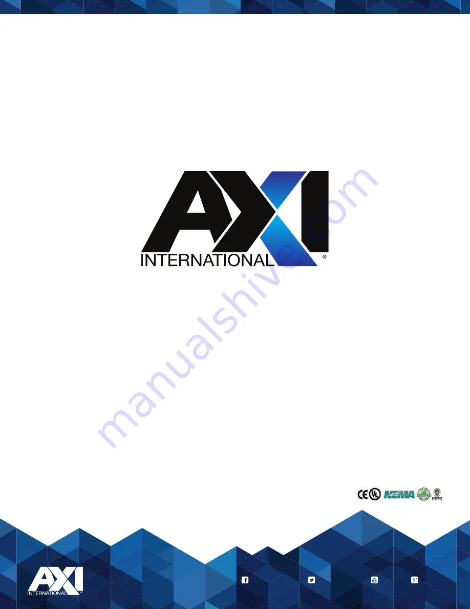 Axi MTC HC-50 Installation, Operating And Maintenance Manual Download Page 1