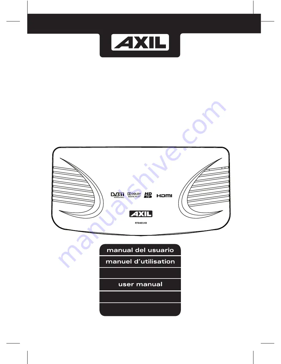 AXIL RT 0401 HD User Manual Download Page 1