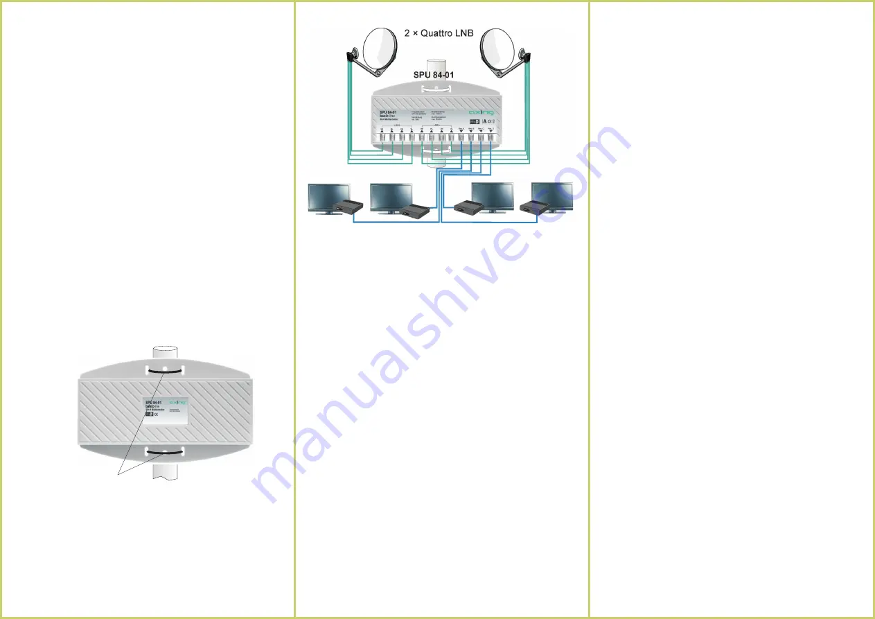 axing DiSEqC multiswitch SPU 84-01 Operation Instructions Download Page 2