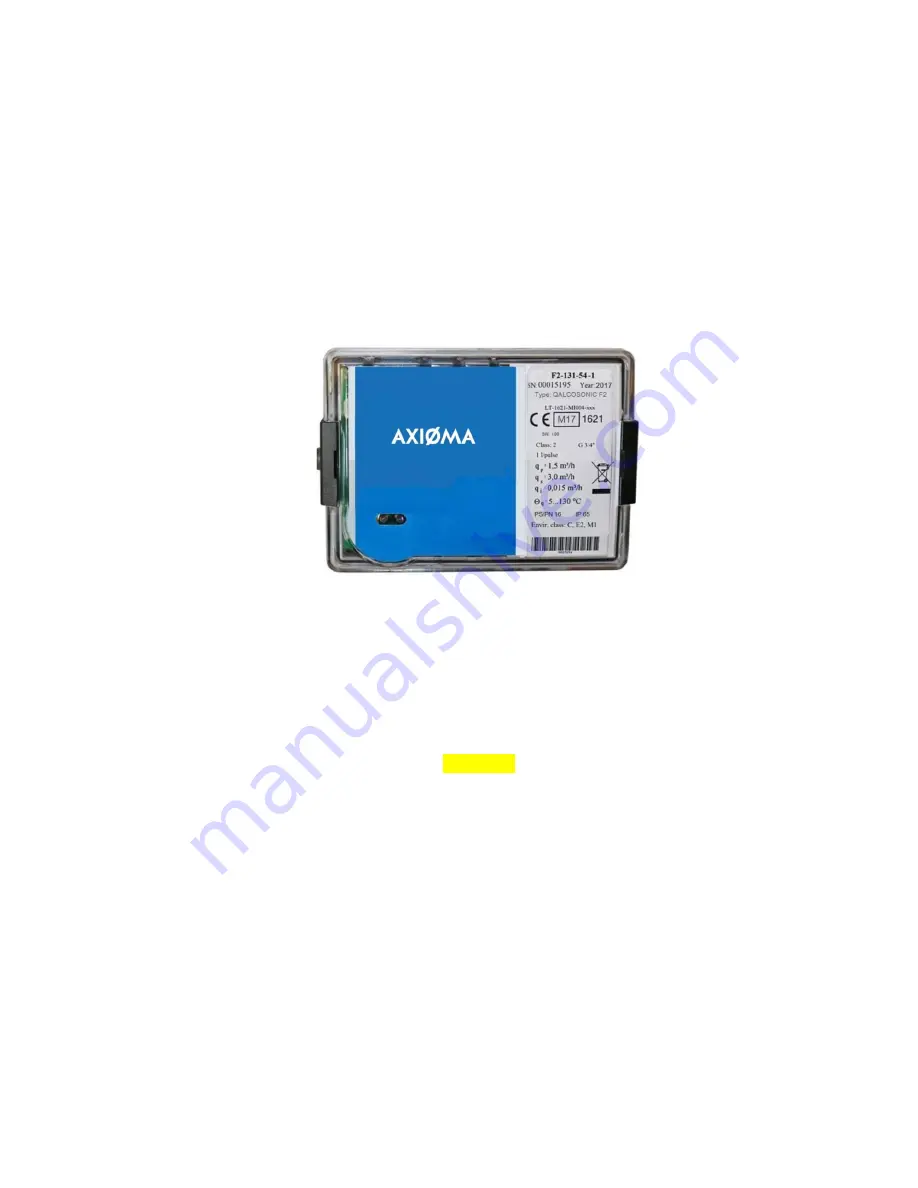 Axioma QALCOSONIC F2 Technical Description, Installation And User Instructions Download Page 1