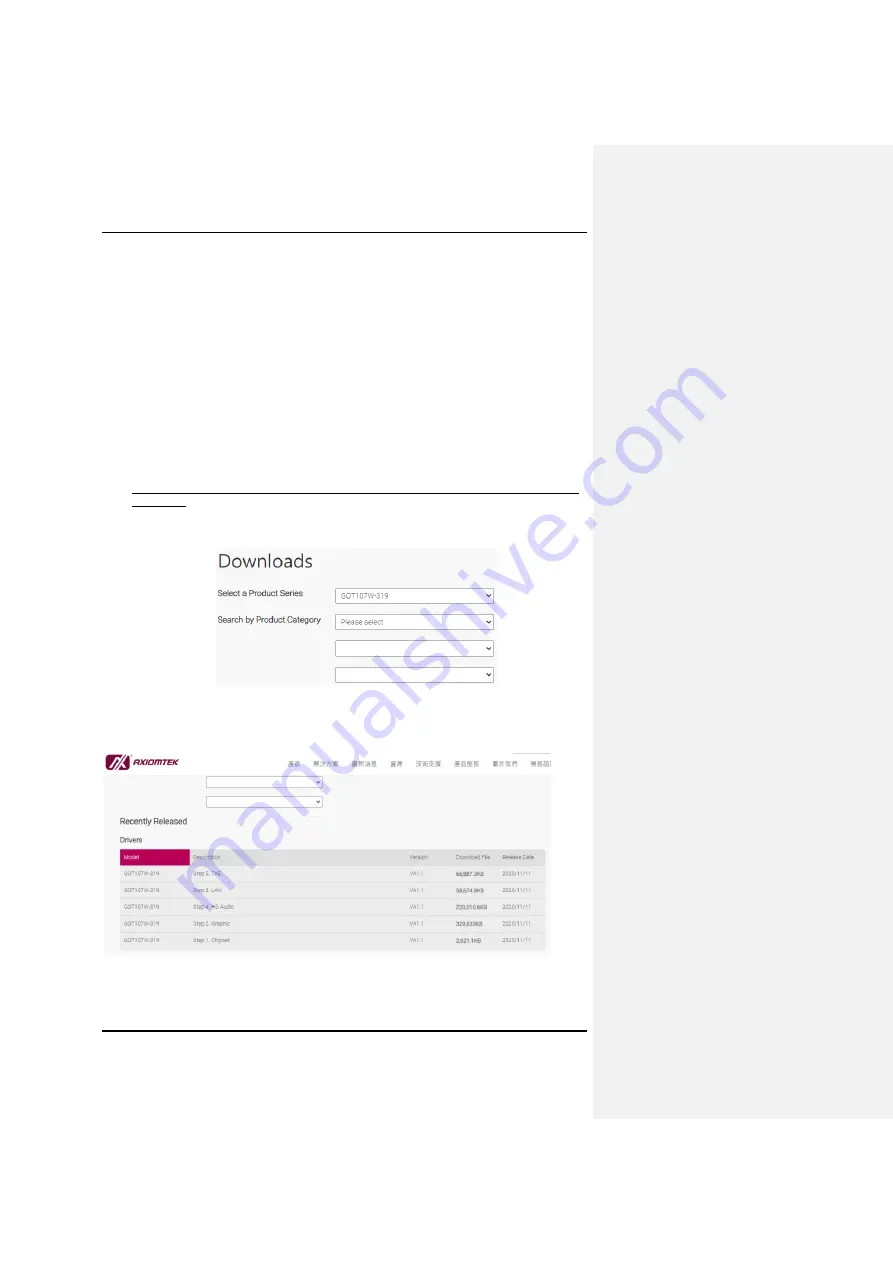 AXIOMTEK GOT810-316 User Manual Download Page 45