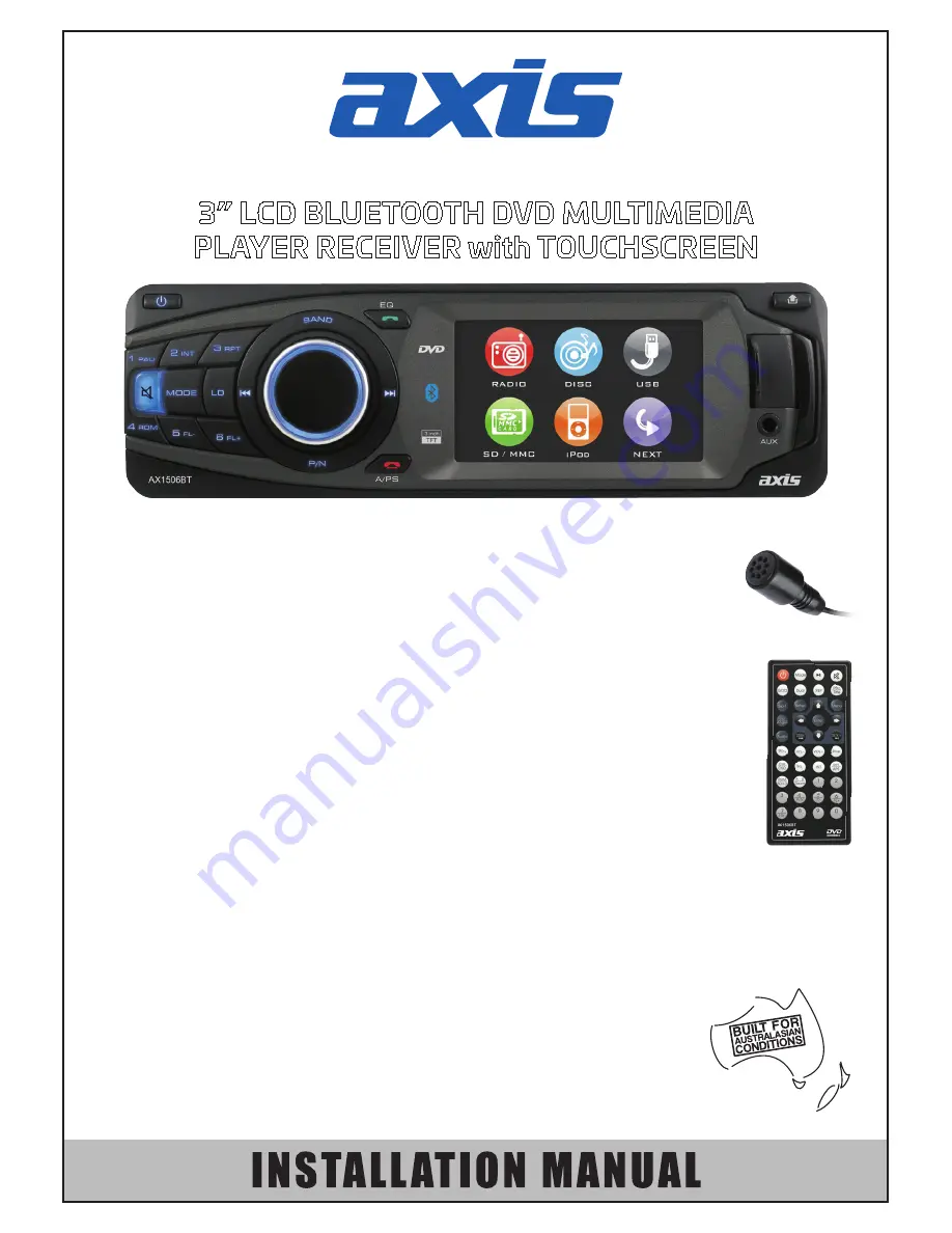 Axis AX1506BT Installation Manual Download Page 1