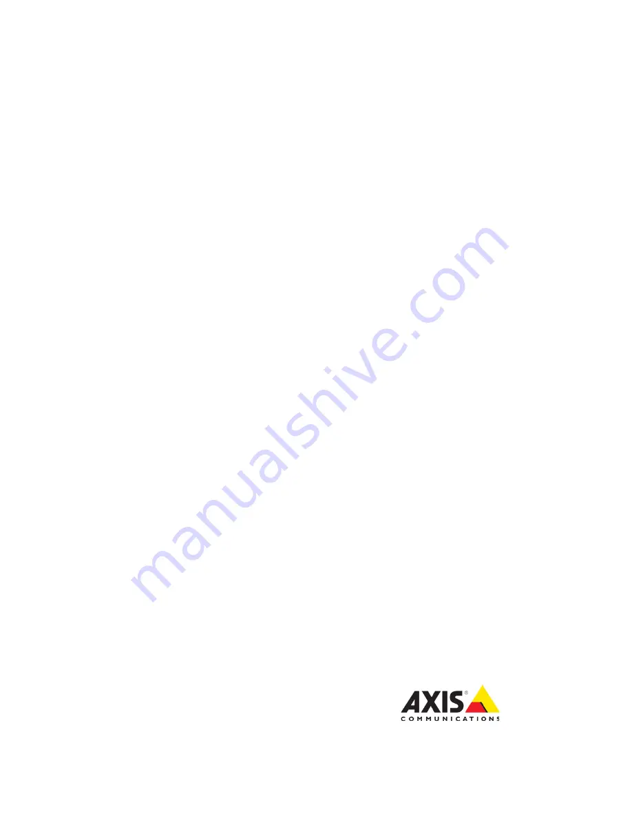 Axis F8205 Installation Manual Download Page 1