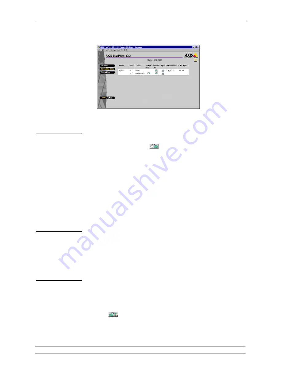 Axis StorPoint CD E100 User Manual Download Page 93