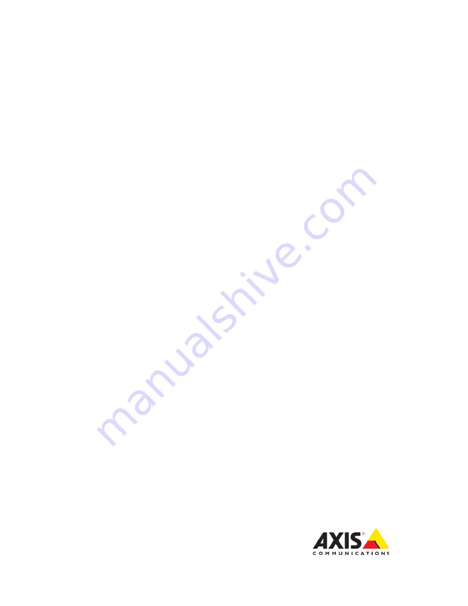 Axis T91B61 Installation Manual Download Page 1