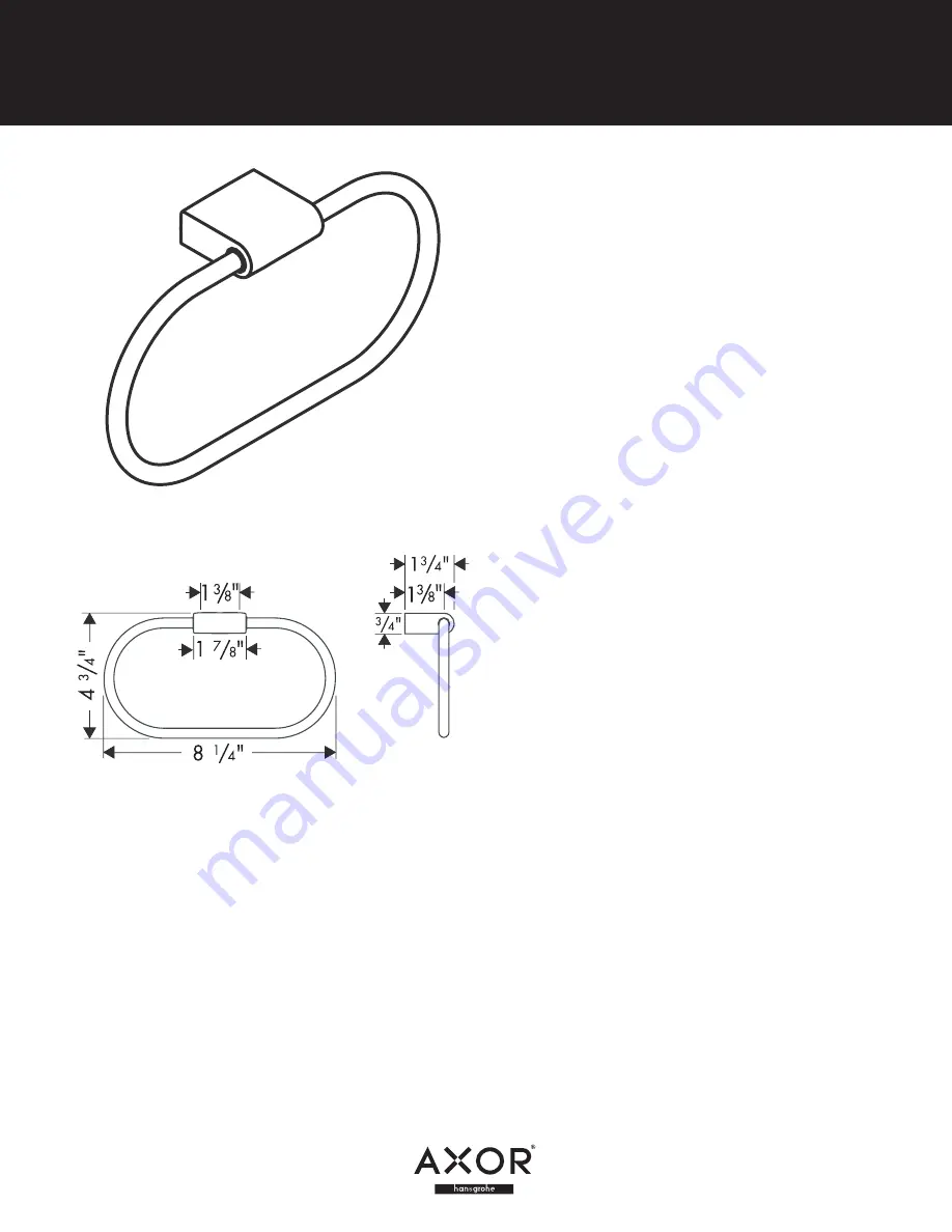 Axor 41821800 Specification Sheet Download Page 1