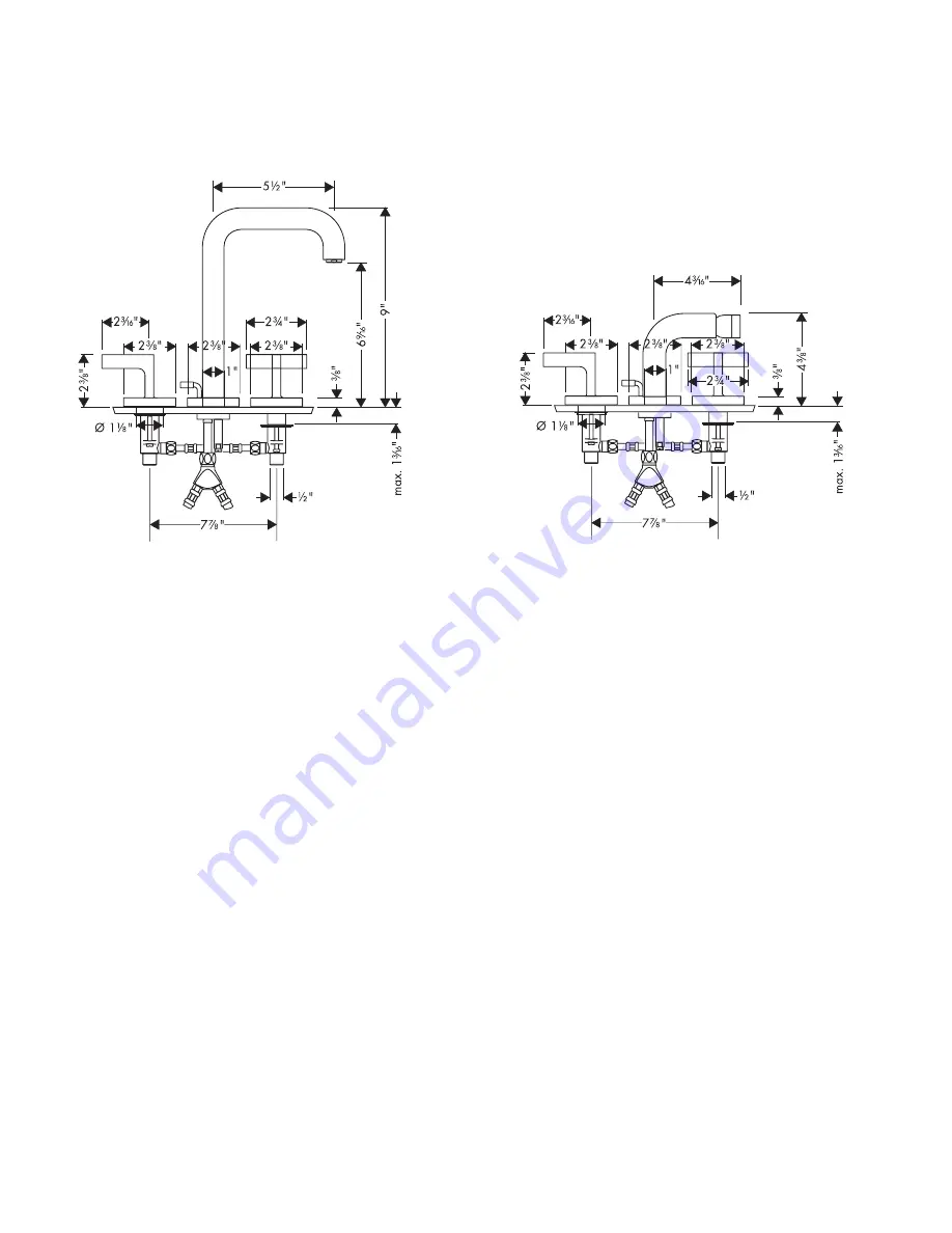 Axor Citterio 39133XX1 Installation Instructions Manual Download Page 2