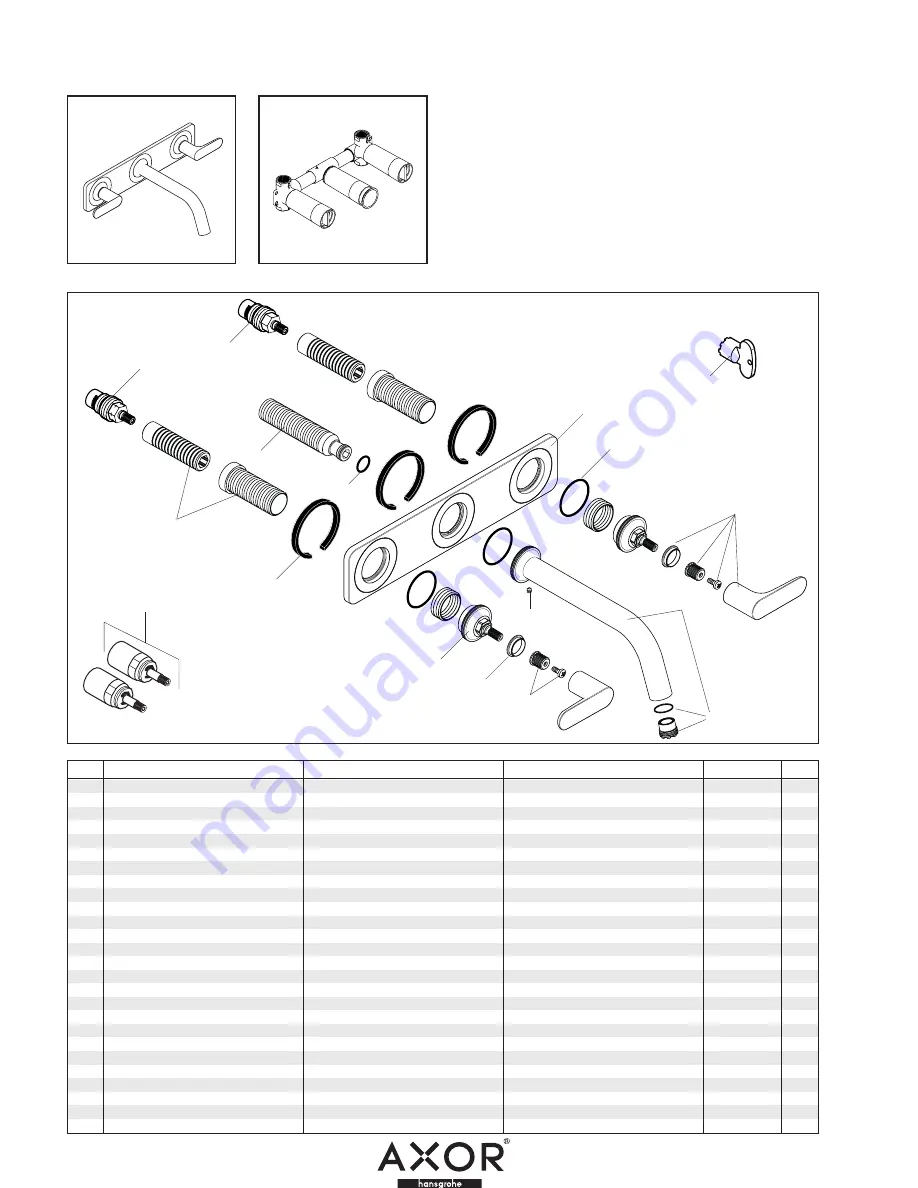 Axor Citterio M 10303181 Parts List Download Page 1