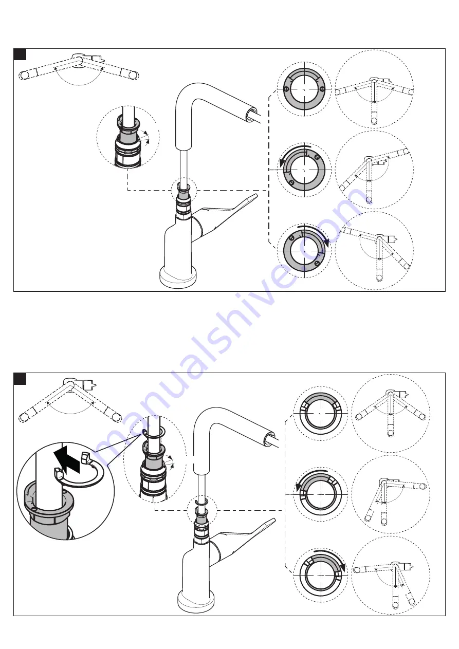 Axor Citterio Select 39856 1 Series Assembly Instructions/Instructions For Use Download Page 7