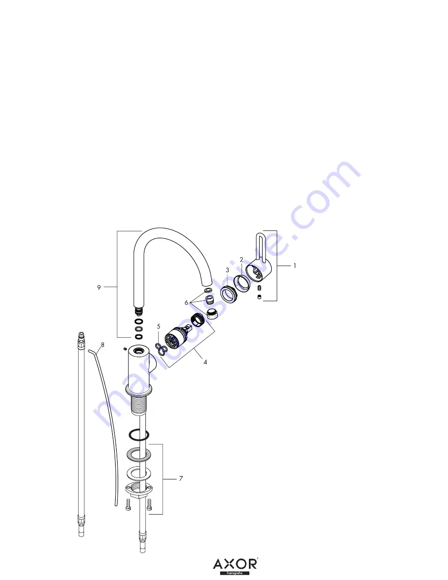 Axor High Spout 38030XX1 Installation Instructions Manual Download Page 6