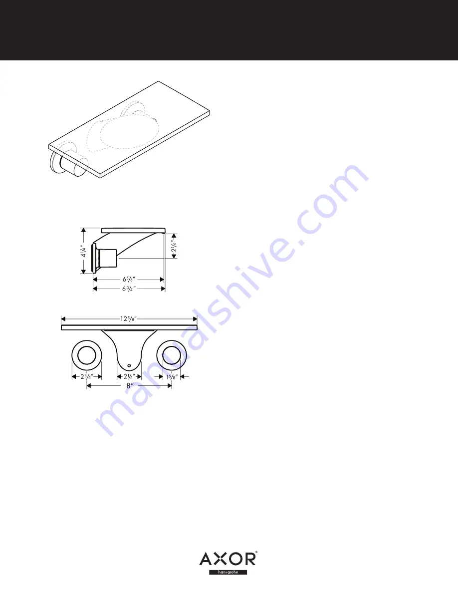 Axor Massaud 18112001 Specification Sheet Download Page 1