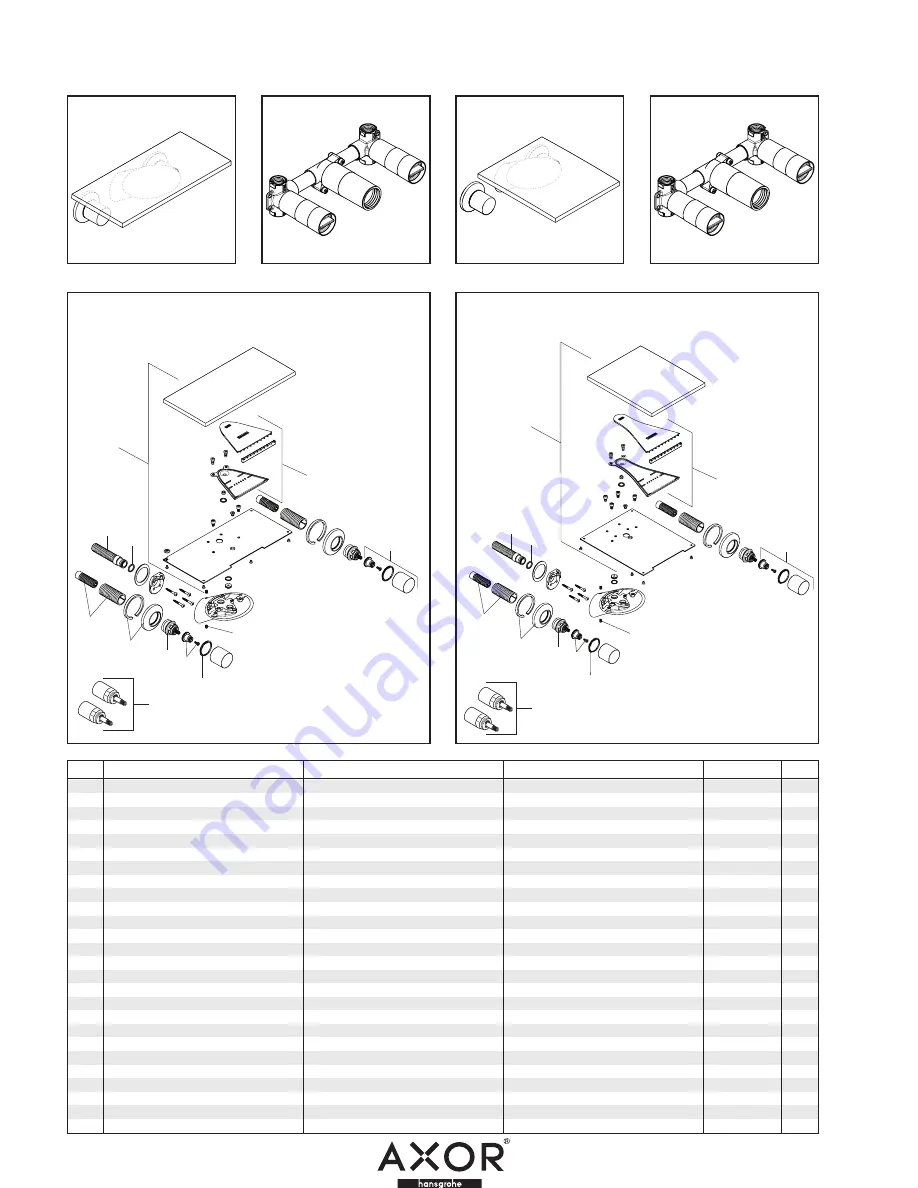 Axor Massaud 18115001 Parts List Download Page 1