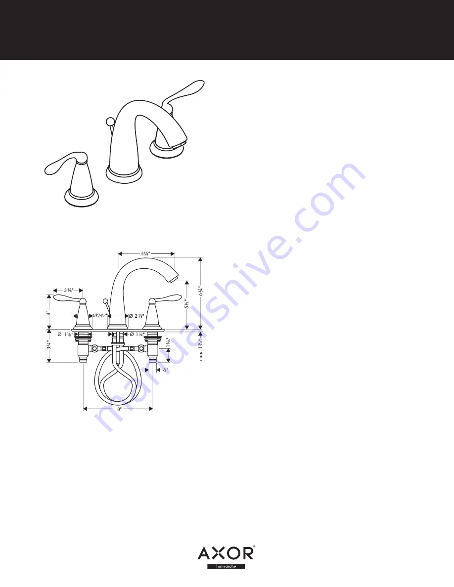 Axor Phoenix 17105XX1 Specification Sheet Download Page 1