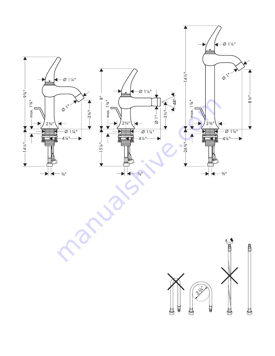 Axor Terrano 37001XX1 Installation Instructions Manual Download Page 2