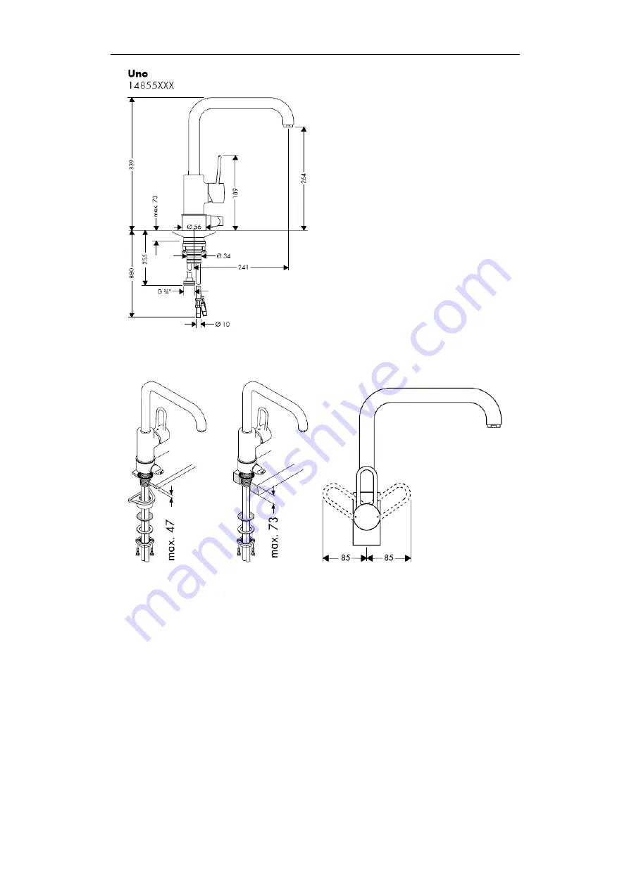 Axor Uno 14850 Series Assembly Instructions Manual Download Page 51