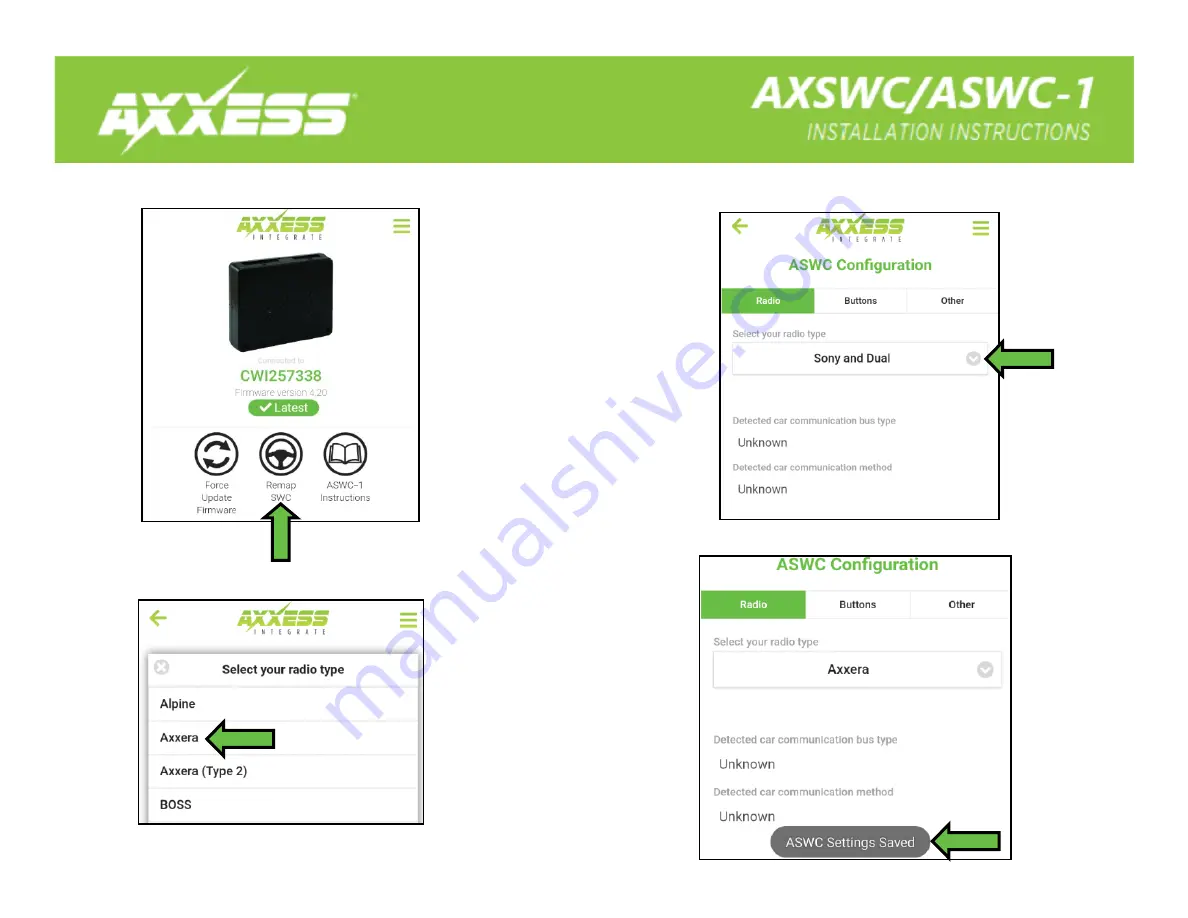 Axxess AXSWC Скачать руководство пользователя страница 14