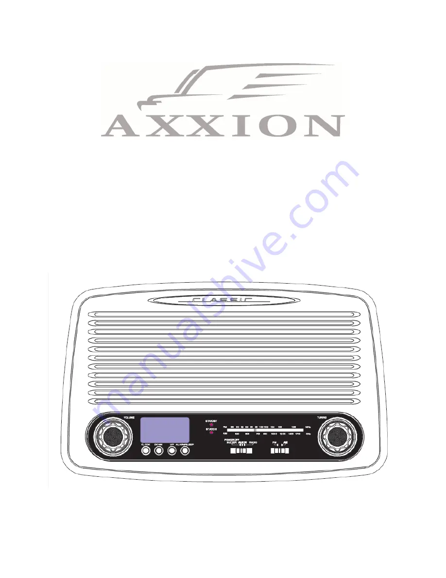 Axxion ACR-500 Instruction Manual Download Page 1