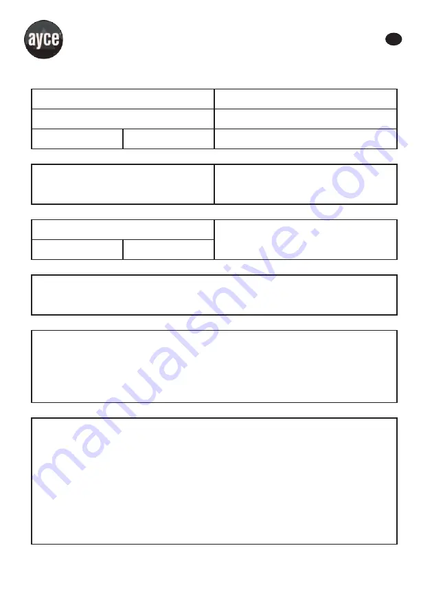 Ayce 1330985 Operator'S Manual Download Page 71