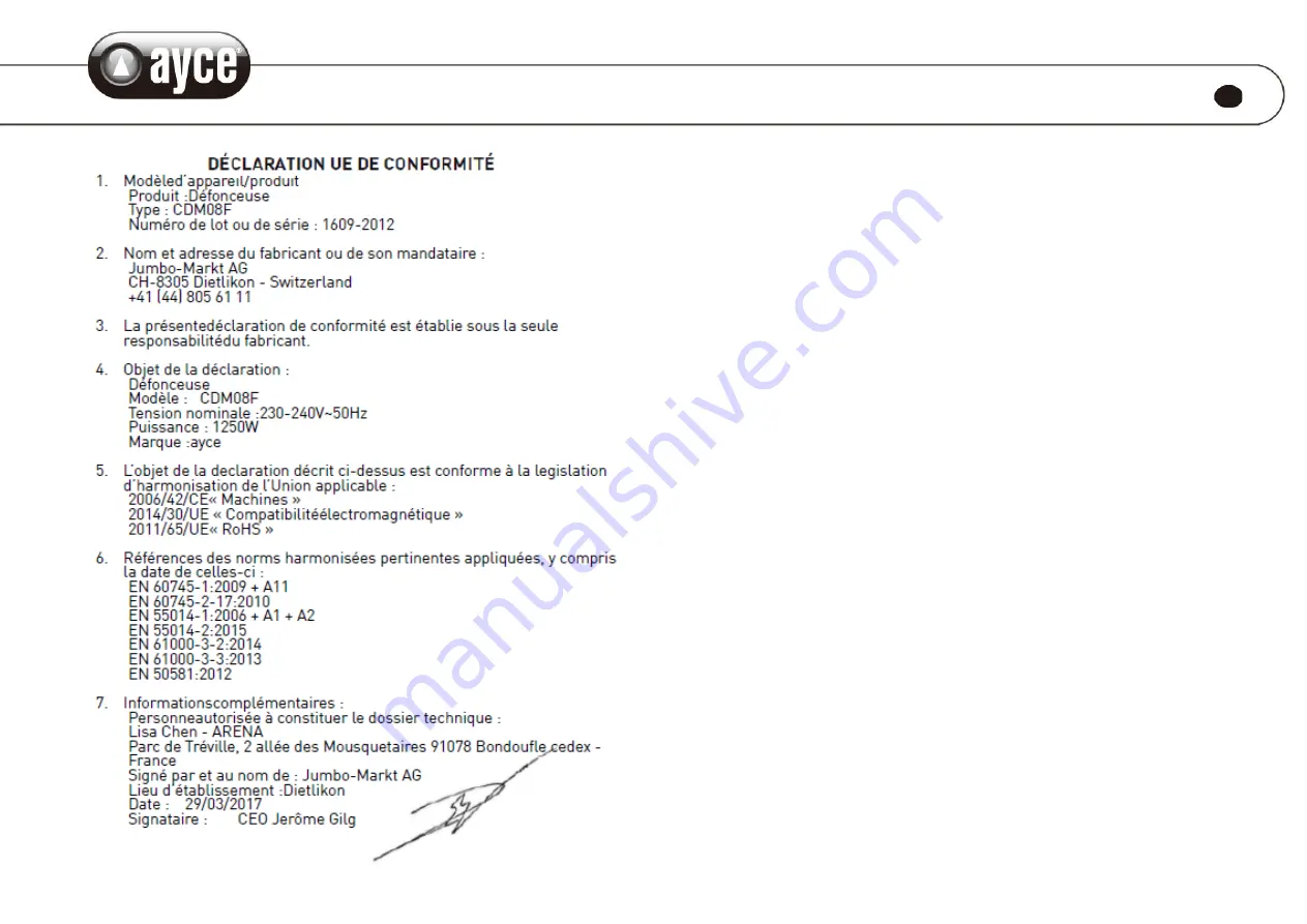 Ayce 7613164495860 Original Instruction Download Page 26