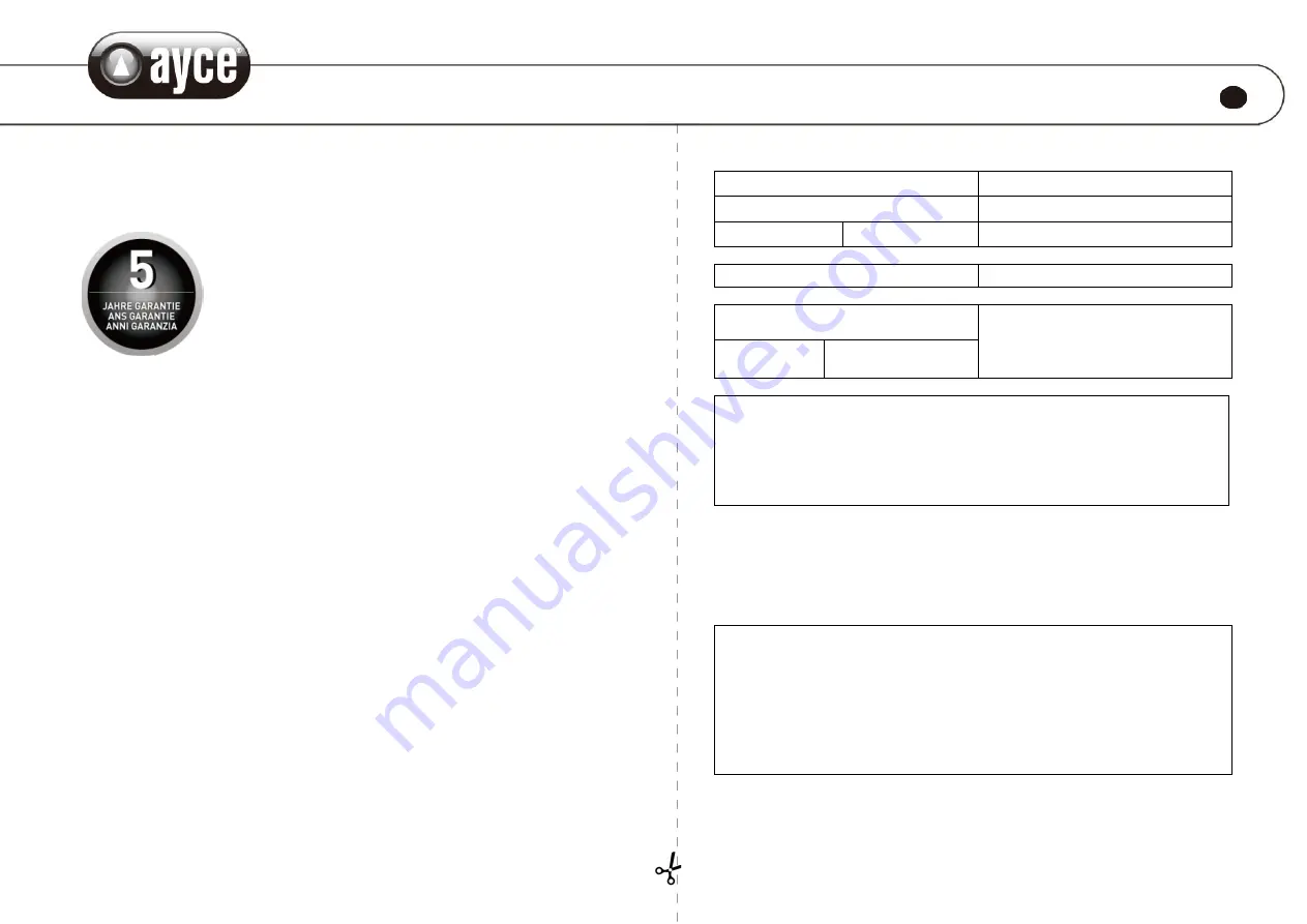 Ayce 7613164495860 Original Instruction Download Page 39