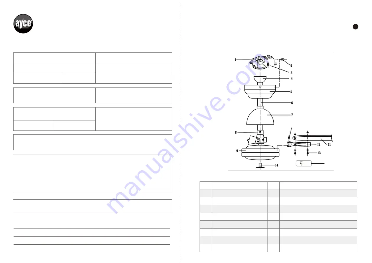 Ayce 7613164516428 Original Instructions Manual Download Page 19