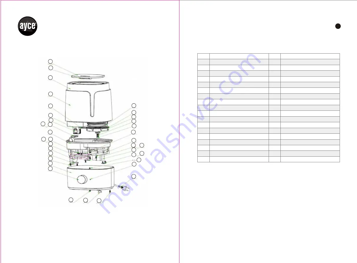 Ayce 7613164523525 Original Instructions Manual Download Page 20