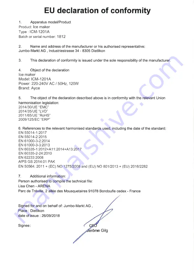 Ayce 7613164553461 Operator'S Manual Download Page 50