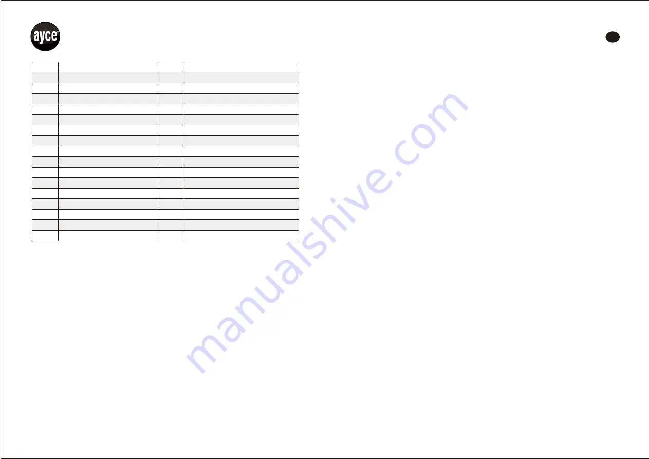 Ayce G46SH-Y Operator'S Manual Download Page 13