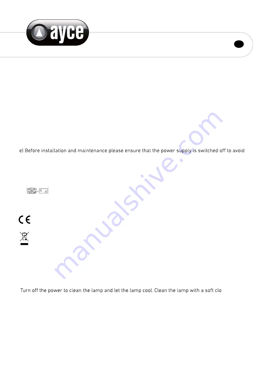 Ayce JFX01-P1W10A1 Manual Download Page 12