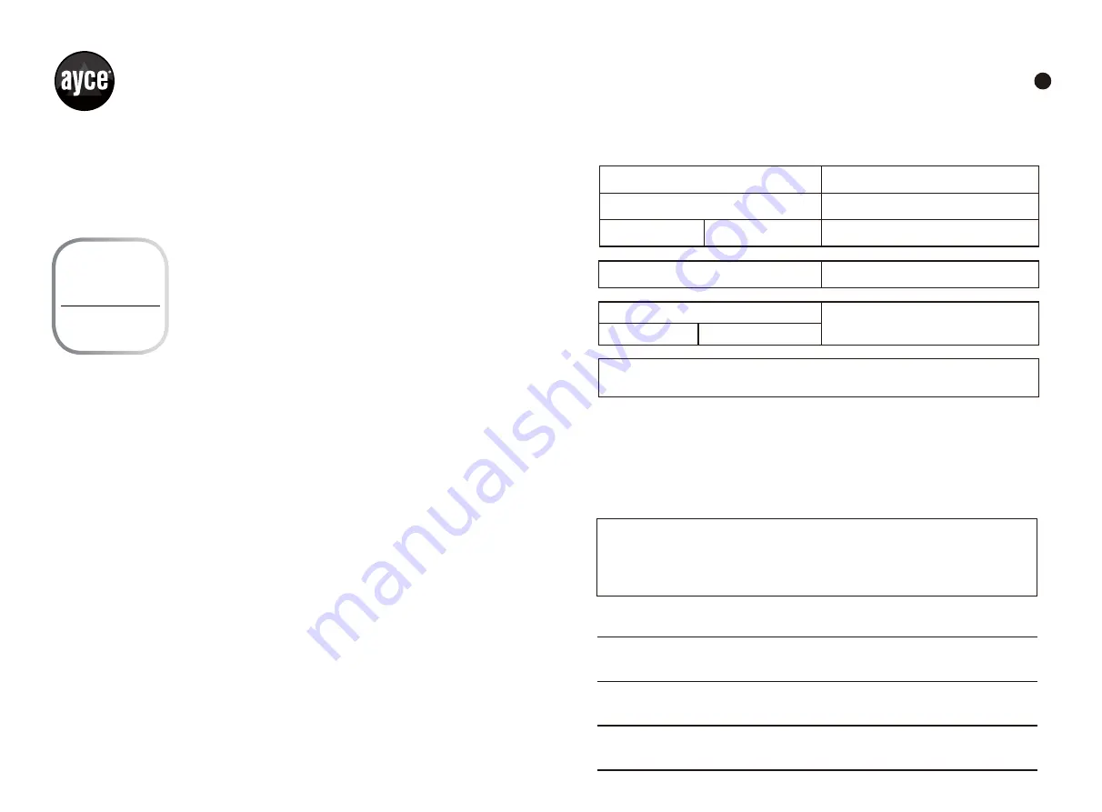 Ayce JHS-A0012 Original Instructions Manual Download Page 11