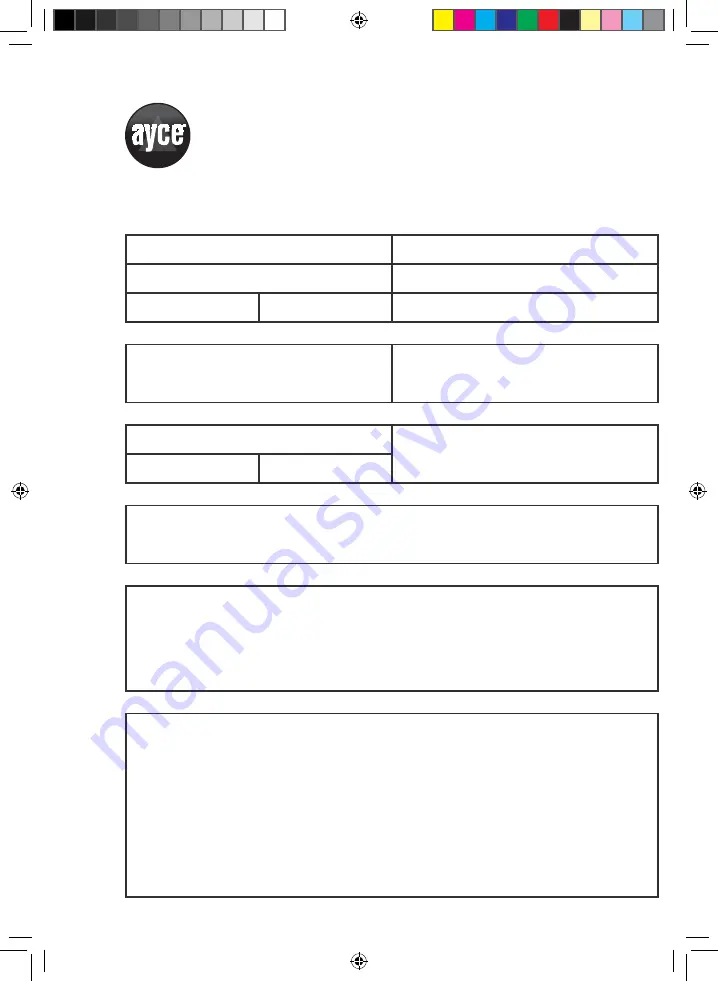 Ayce M1Y-KZ-125 Operator'S Manual Download Page 20