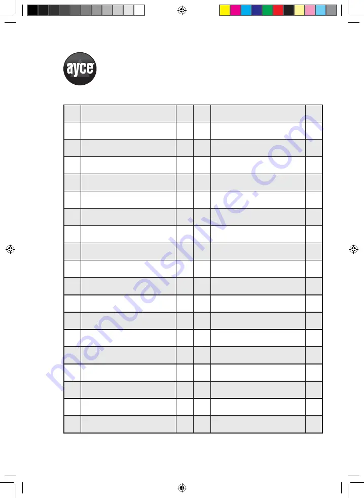 Ayce M1Y-KZ-125 Operator'S Manual Download Page 72