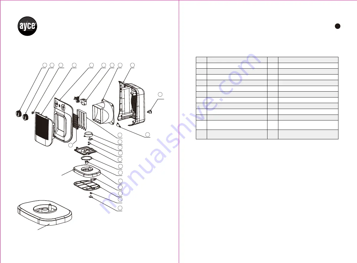 Ayce PTC924-L Original Instructions Manual Download Page 13