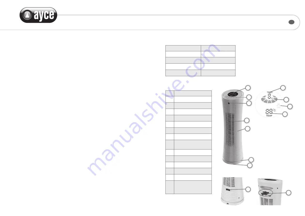 Ayce PTH1103T User Manual Download Page 19