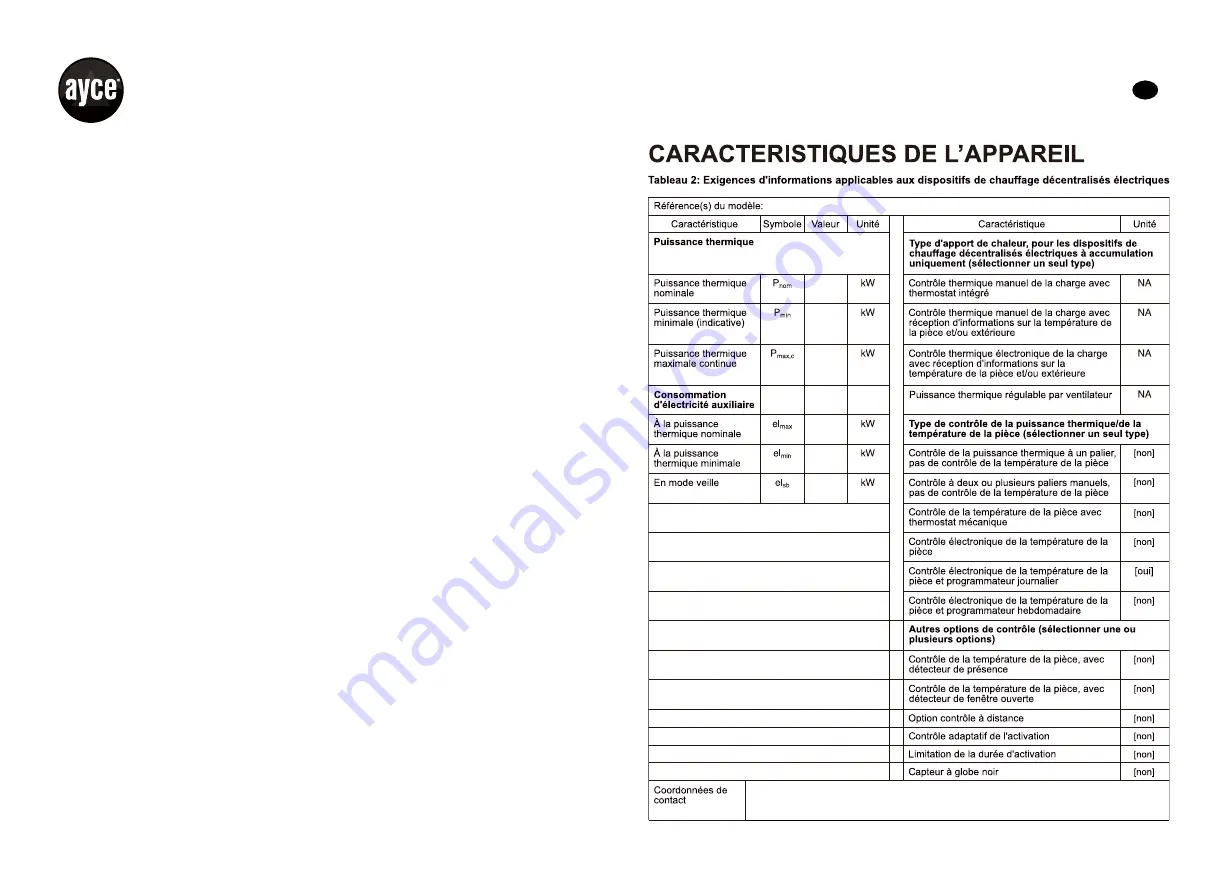 Ayce XE-9S Original Instructions Manual Download Page 11