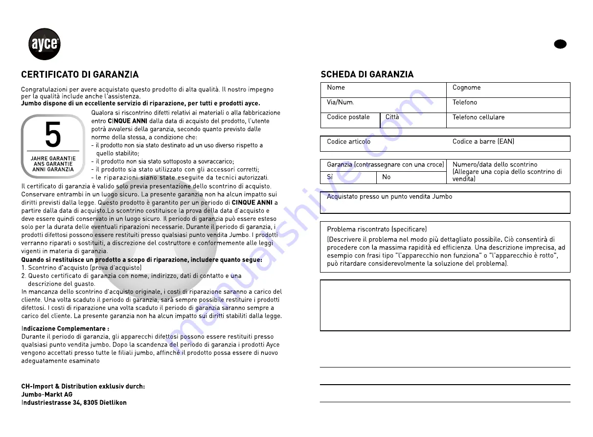 Ayce XE-9S Original Instructions Manual Download Page 18