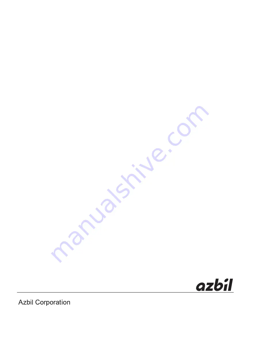 Azbil Infilex WY5317C Specifications & Instructions Download Page 12