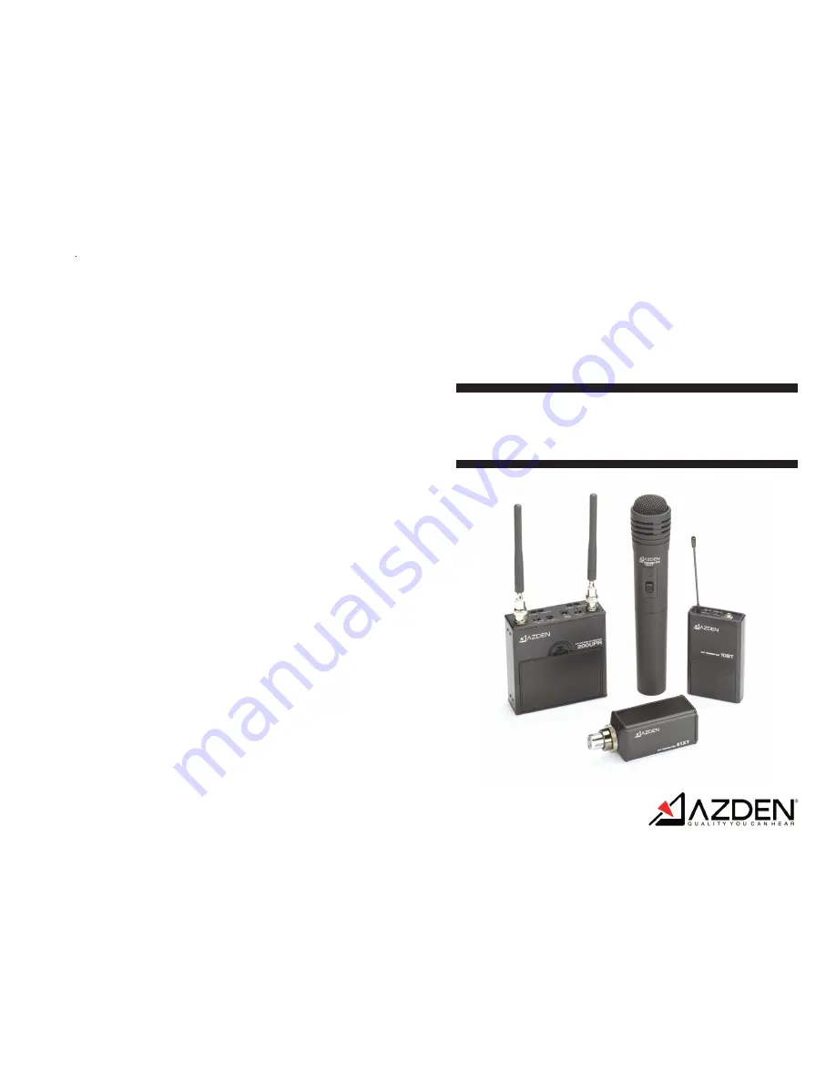 Azden 10BT User Manual Download Page 1