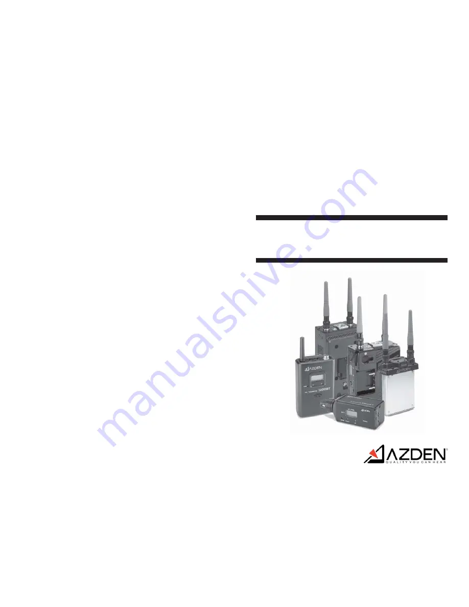 Azden 1200URX/Si User Manual Download Page 1