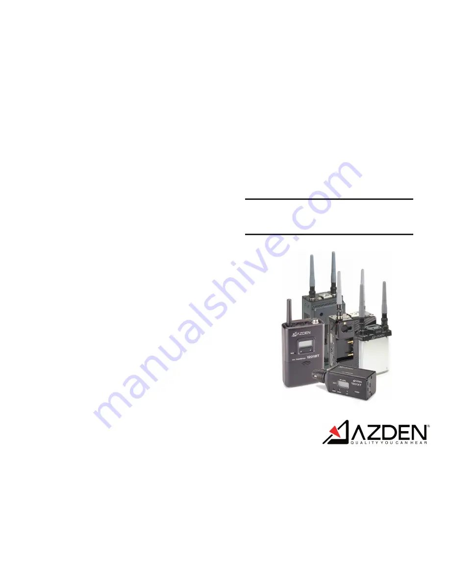 Azden 1201URX/VM User Manual Download Page 1