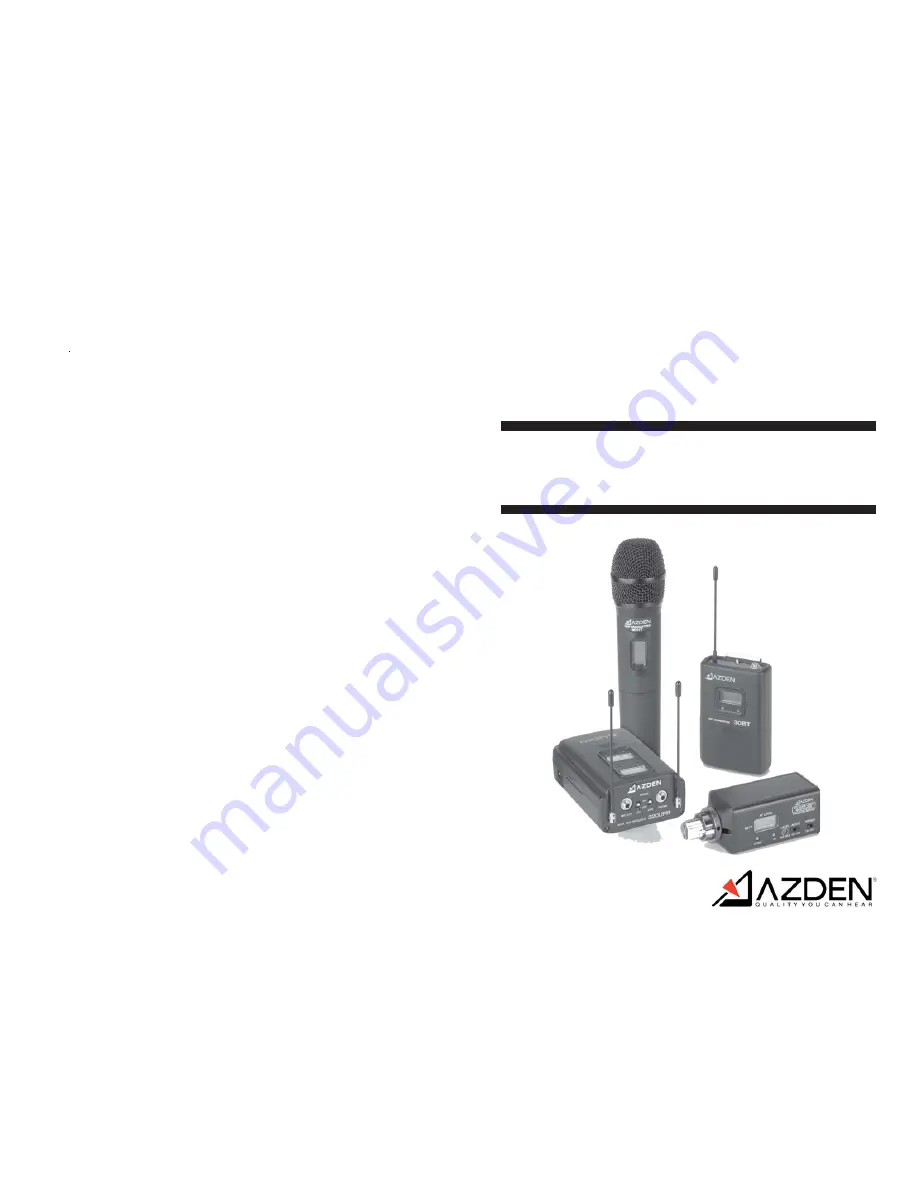 Azden 30BT User Manual Download Page 1