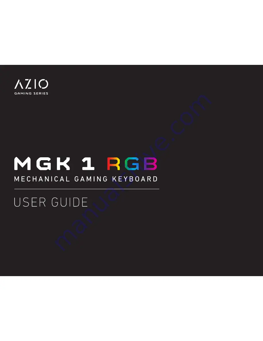 Azio MGK1-RGB Скачать руководство пользователя страница 1