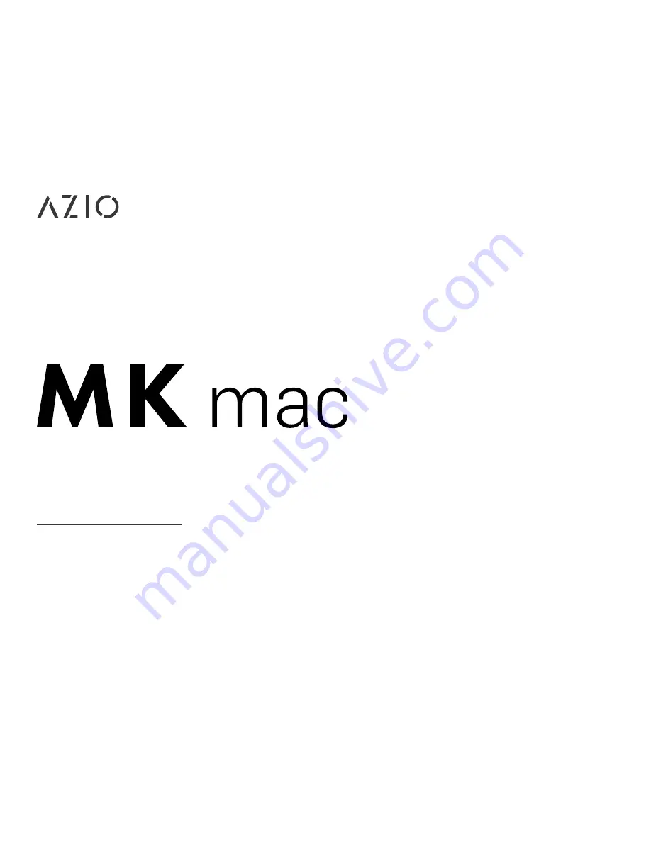 Azio MK mac Скачать руководство пользователя страница 1