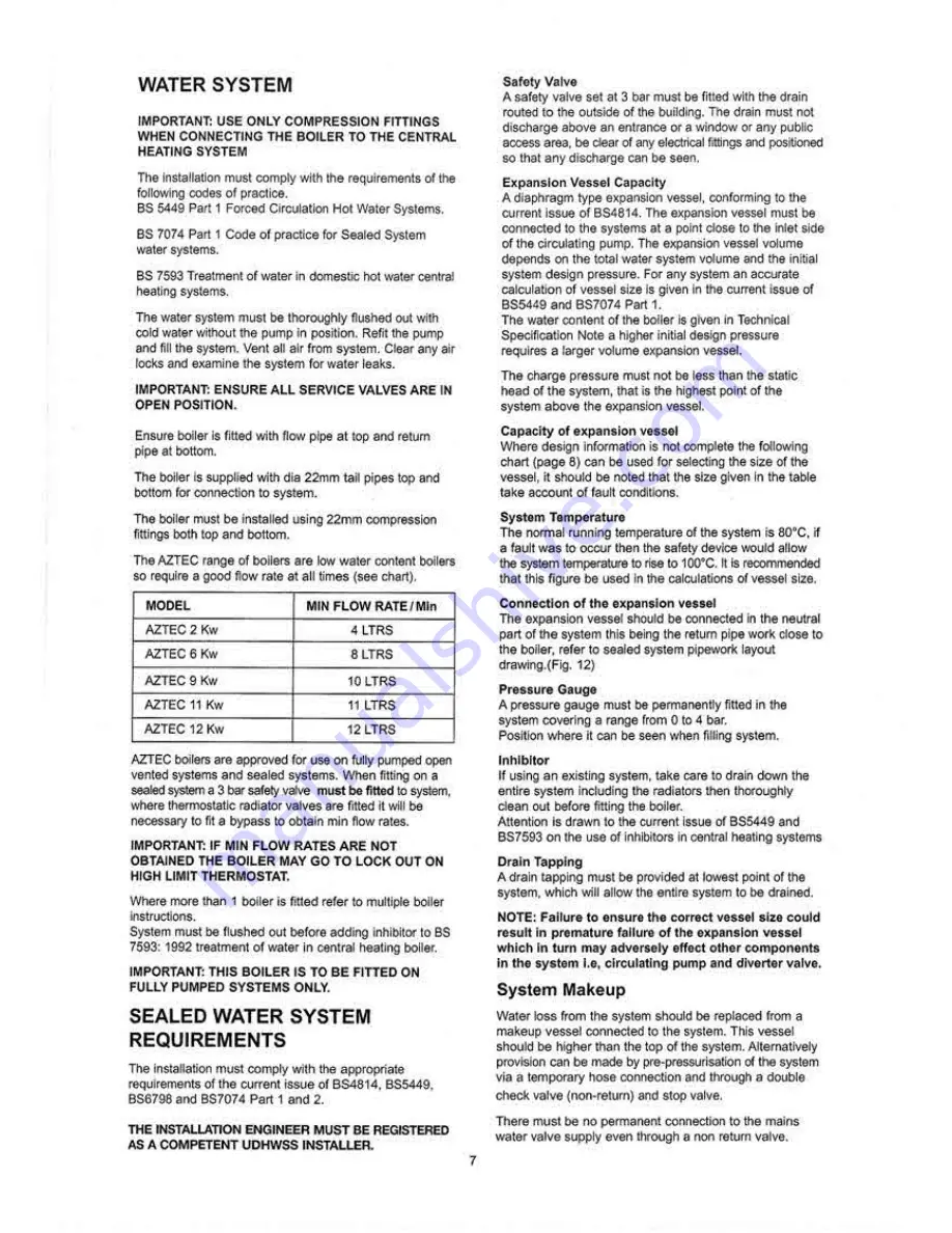 Aztec Trianco G.C.No. EB 897 01 User & Service Installation Instructions Download Page 11