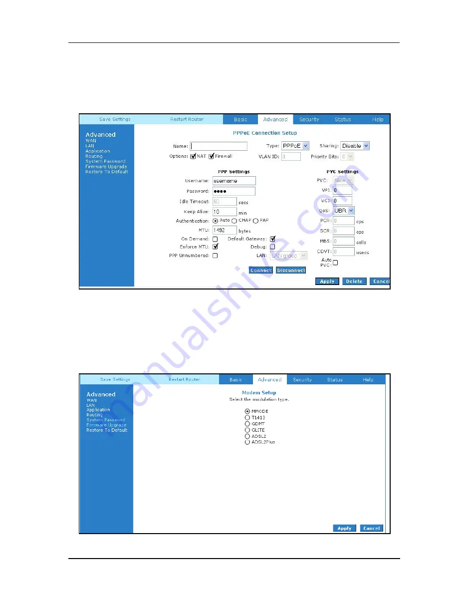 Aztech ADSL2+ Ethernet Router User Manual Download Page 19