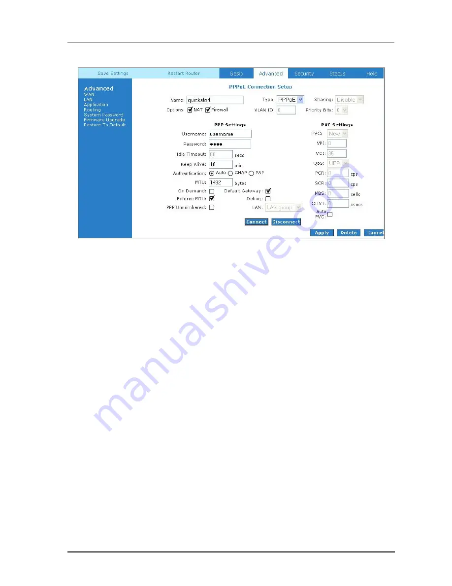 Aztech ADSL2+ Ethernet Router User Manual Download Page 21