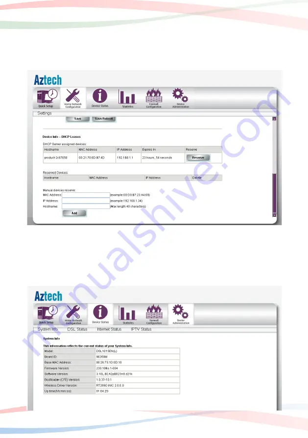 Aztech DSL 1015EN L User Manual Download Page 21