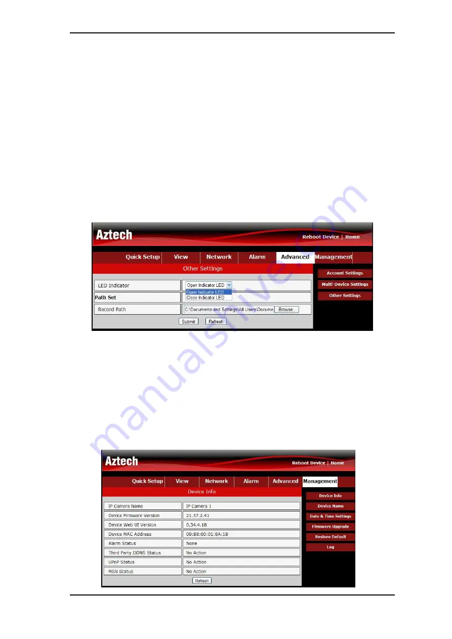 Aztech WIPC302 User Manual Download Page 34