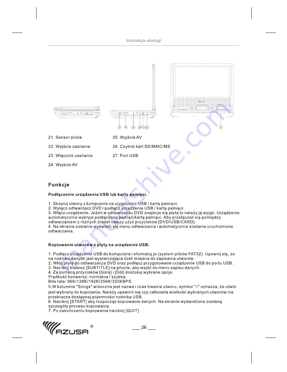 Azusa URZ0092 Скачать руководство пользователя страница 26